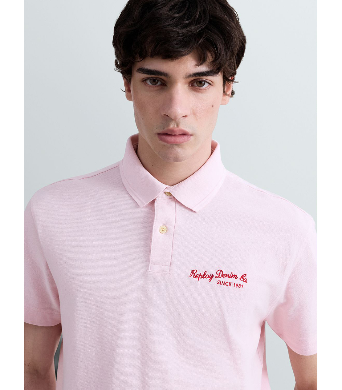 コットンピケポロシャツ 詳細画像 ペールピンク 5